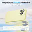 Magnetic for iPhone 16 Pro Max Case with Camera Lens Protector,Silicone Phone Cover Compatible with Magsafe,Full Protection Shockproof Anti-Scratch,Soft Microfiber Lining Inside-Yellow