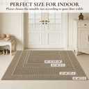 Door Mat Indoor Entrance 36"x60", Non-Slip Entryway Rugs, Beige