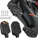 Mellbree Ski Boot Cat Tracks, Adjustable Skiboot Sole Protection Cleats for Men Women to Prevent Boot Sole From Being Bumped or Scratched Anti Drop & Slip When Skier Walks on Ice Snow or Climbs Slopes, Black