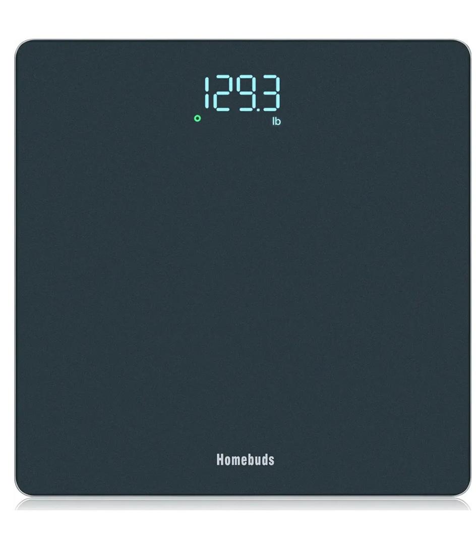 Homebuds Bathroom Scale for Body Weight, High Precision 0.1lb by Professional Factory Since 2001, Weight Scale LED Display and Step-On, 3*AAA Batteries Included, 400lb/182kg, Blue