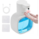 Automatic Liquid Soap Dispenser, 17oz/500ml Touchless Rechargeable with 4-Level Adjustable & IPX5 Waterproof - Level Display for Wall/Tabletop Use in Bathroom, Kitchen, White