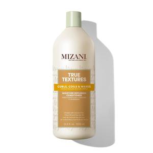 Mizani True Textures Moisture Replenish Conditioner - Moisturizes & Defines Curls, Silicone & Paraben-Free For Curly Hair, 33.8 Fl Oz Liter and 16.9 Fl Oz Refill (Set of 2)
