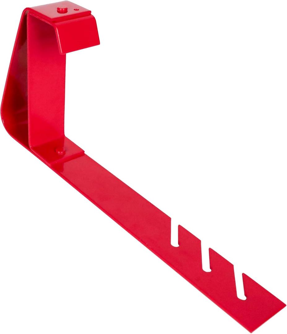 Guardian 2502 Fixed Heavy Duty Roofing Bracket for 18 to 27 Degree Roof Pitch 6 Inch by 90-Degree Fixed Angle Platform Powder Coated Red OSHA Compliant