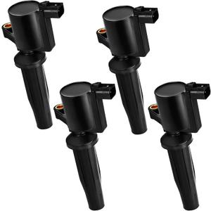 DG504 Ignition Coil pack Compatible with Ford for Focus 2005-2011 for Escape 2009-2019 for Fusion 2010-2020 for Escape 2005-2008 Replace for GN10229 5C1443 1788328 C676 C1453 IC517 IC517SB Set of 4