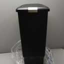 simplehuman 40 Liter / 10.6 Gallon Slim Kitchen Step Trash Can With Secure Slide Lock, Black Plastic