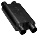 Flowmaster 40 Series Original Chambered Muffler – 2.50” Dual In / 2.50” Dual Out – Aggressive Sound – 16-Gauge Aluminized Steel – For Muscle Cars, Street Rods, Trucks, SUVs & Strip Builds (425404)