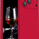 FireNova Magnetic for iPhone 17 Pro Case, Compatible with MagSafe, [Integrated Silicone Camera Control Button] [Camera Protection] Anti-Scratch Microfiber Lining Phone Case, 6.3", Deep Red