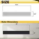 Linear Bar Air Grille 48" X 8", Aluminum Air Supply/Return Grilles,Easy Air Flow,Removable Grille/Door-HVAC Air Vent Cover,White[Outer Dimensions: 48.8"w X 8.8"h]