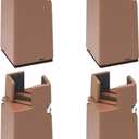 4 Pieces Bed Furnishing Diameter 0.39-1.57" with Screw Clamp Table Riser Bed Riser Desk Leg Riser Furnishing Leg for Desk, H 10cm Brown 22-42mm