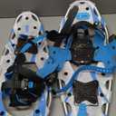 G2 23/25/30 Inch Mountain Terrain Snowshoes with Trekking Poles Set, Special Steel Traction Rails, EVA Foam Padded, Flexible Pivot Bar, Tote Bag, Grey/Blue/Red Available
