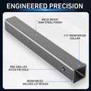 2" x 24" inch Hitch Receiver Tube Weld-On Trailer Combo Raw Steel