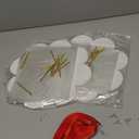 Sunnychicc 20 Pcs Christmas Clear Plastic Bake Bags with Red Ribbon 8 Inch Clear Cellophane Bags for Toast Bread Cookies Candy Chocolate Cake Christmas Gift Packaging Cake Tray and Gold Ribbon