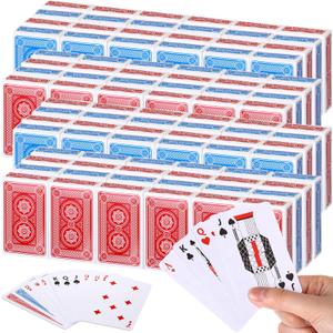 Zubebe 96 Pack Playing Cards Bulk Deck of Cards 2.25 Inch x 3.5 Inch Poker Size Standard Index Red and Blue Travel Playing Item for Activities Party Supplies Games Novelty Gift