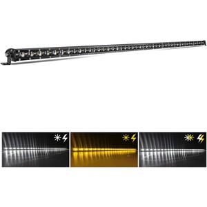 CO LIGHT Led Light Bar Single 50 inch Slim Single Row Lightbar Driving Combo Beam Off Road Fog Work Lights with Mounting Brackets & 6D Reflectors for Truck, Car, Cabin, Boat, ATV, UTV