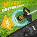 HEINPRO Cordless Weed Wacker Compatible with DeWalt 20V MAX Battery, 16" Brushless Weed Eater, Grass Trimmer for Lawn Care, Bump Feed, String Trimmer with 4 Bulk Trimmer Line Coils (Tool Only)