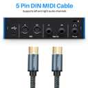 MIDI Cable Male to Male 5-Pin MIDI Cable 16.4Ft Compatible with Electronic Piano, Electronic Drum