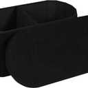 30 Inches Oval Storage Ottoman Bench, Foldable Footrest, 30"D x 15"W x 15"H