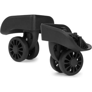2-Pcs Luggage Wheel Replacement, Spinner 360 Degree Wheels for Travel, Mute Wheels for DIY Repair (Black-A2)