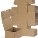 RLAVBL 6x4x3 Small Shipping Boxes Set of 40, Brown Corrugated Cardboard Mailer Box for Packing, Mailing, Business