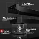 WEBANG 24 Inch Linear Shower Drain Rectangular Floor Drain with Accessories Square Hole Pattern Cover Grate Removable SUS304 Stainless Steel CUPC Certified Matte Black