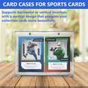 DEDC Vertical Booklet Magnetic Case Storage Magnet Card Holder Cardholder 175PT One Touch Trading Baseball Cards Protector UV Protection Display Showcase No PVC(2CT-134mm)