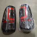 AmeriLite For 2008-2016 Ford F250 F350 F450 SD C-Type Halogen, Led, Tube Replacement Pickup Truck Tail Lights With Reverse Bulb - Passenger and Driver Side, Vehicle Light Assembly, Black