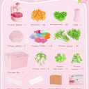 MISSOLO DIY-Crafts for Kids-Toys for Ages 4-13-Arts and Crafts for Kids-Develop Children's Critical Thinking Skills-Gifts for Kids-Fabric Flower Bouquets Toy -SIncludes Toy Storage Box (Pink)