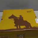 IUV Cowboy Boots For Men Wide Western Boot Traditional American Flag Retro Square Toe Country Work Boots (10, Brown)