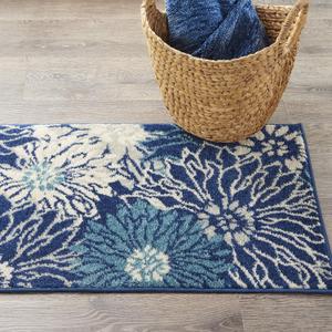 Nourison Home Passion Navy Ivory 1'10" x 2'10" Area Rug - Easy Clean, Non Shedding, Bed Room, Living Room, Dining Room, Kitchen (2' x 3')