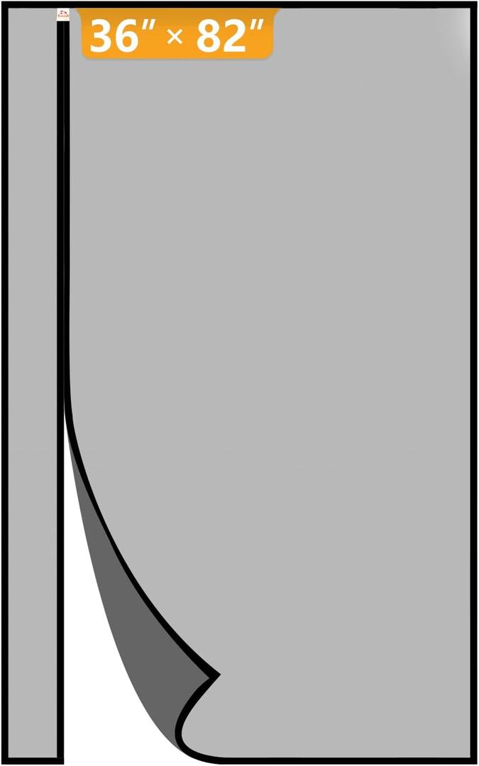 Yotache Reversible Left/Right Opening Magnetic Screen Door Fit Doors 36x82 Inch, Screen Size 38"x83" Anti-Tearing Screen Net with Strong Magnets for Front/Back Patio Door, Black