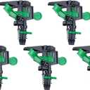 5Pcs ABS Sprinklers Set, Adjustable 0-360 Degree, 34Ft-60Ft Spray Distance for Lawn Garden Watering & Irrigation