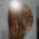 Round Coffee Tables for Living Room, Circle Wood Coffee Table, 2 Tier Industrial Modern Center Table with Thickened Tabletop and Metal Frame, 31.5 inch (Rustic Brown)