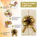 20pcs 7 Inch Pull Bows Gold Gift Wrap Bows for Gift Wrapping, Ribbon, Basket, Flower, Christmas, New Year, Birthday, Graduation, Party Decorations