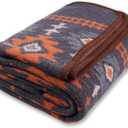 ACUSHLA Merino Wool Blanket - Warm Thick Washable Large Bed Couch Outdoor Camping Sleeping Throw Blanket All Weather Myers Gray 79x63 (Myers Dark Grey)