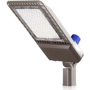 YXL 480V LED Parking Lot Light, 300W LED Shoebox Light with Dusk to Dawn Photocell,42,000LM 5000K Daylight Slipfitter Mount, IP65 Waterproof Parking Lot Light for Parking Lot Street Roadway