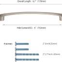 10 Pack 6 Inch(152mm) Kitchen Cabinet Handles Brushed Satin Nickel Cabinet Pulls Kitchen Cabinet Hardware Drawer Pulls for Dresser Cupboard Wardrobe