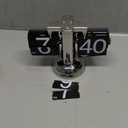 WoneNice Retro Digital Flip Down Clock -Battery Powered Internal Gear Operated Clock for Office Bedroom Kitchen School Hotel Caf Dcor- Black