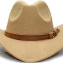 HiXceHiCeng Toddler Boys Cowboy Hat, Baby Infant Cowboy Hats, Toddler Cowgirl Hat for Girls, Kids Western Cowboy Hat Camel 6-36M, 1 Pc