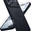 FNTCASE for iPhone 17 Pro Max Case: [Compatible with Magsafe] Solid Black Matte 17 Promax Magnetic Phone Cover with [Full Camera Protection] [Screen Protector] Military Grade Shockproof Protective