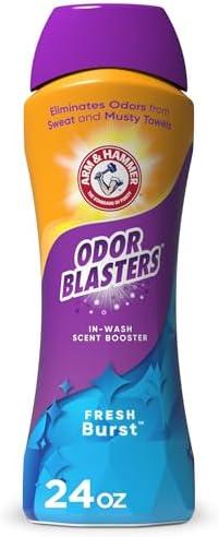 ARM & HAMMER Odor Blasters In-Wash Laundry Scent Booster, Eliminates Tough Odors, Fresh Burst Scent, 24 oz Bottle