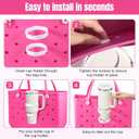 4 x Cup Holder for Stanley Cup 30oz 40oz Compatible with Bogg Bag, Accessories for Bogg Bag, Insert Drink Holder with Key Holder for Bogg Bags Original X Large/Simply Southern Beach Tote Bag