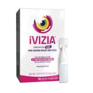 iVIZIA Eye Gel for Nighttime Dry Eyes, Preservative-Free, 30 Single-use vials