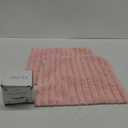 FUTEI Pink Striped Decorative Throw Pillow Covers 16x16 Inch Set of 2,Square Winter Decorations Couch Pillow Case,Soft Cozy Faux Rabbit Fur & Velvet Back,Modern Home Decor for Bed