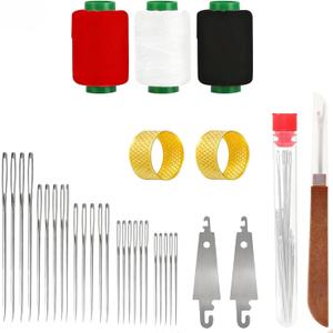 2 x 34PCS Big Eye Steel Sewing Needles Kit, Stainless Steel Sewing Needles, Steel Needle Sewing Kit, Steels Needles for Hand Sewing, Suitable for Beginners &Handicraft Enthusiasts & Daily Use