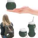 2Clean Portable Bidet - Collapsible & Expandable 550ml | Peri Bottle for Women, Travel Handheld Bidet, Camping Bottle (Green)