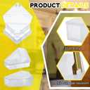 Qualirey 6 Pcs Mice Station with Key Triangle Mouse Station Lockable Reusable Bait Box, Enclosed Design for Indoor and Outdoor Use, Suitable for Small Mice (Translucent)