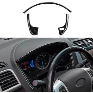 Car Speedometer Surround Sticker Carbon Fiber Decal Interior Trim Cover for Ford Explorer Sport 2016-2019 Accessories