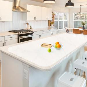 Silicone Mats for Kitchen Counter, Treerit 47.24"x 23.62" Extra Large Silicone Countertop Protector, Non-slip Heat Resistant Mats for Countertop, Shipped Rolled Up, No Creases, White Translucent