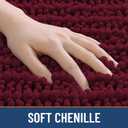 Smiry Bathroom Rugs Mat 59x24, Extra Soft Absorbent Chenille Bath Rugs, Non Slip Rubber Backing Machine Washable Quick Dry Bath Mats for Bathroom Floor, Tub, Shower, Home Decor Accessories, Burgundy
