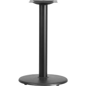 Flash Furniture Beverly 18" Round Restaurant Table Base with 3" Diameter Table Height Column, Commercial Cast Iron Restaurant Round Table Base, Black